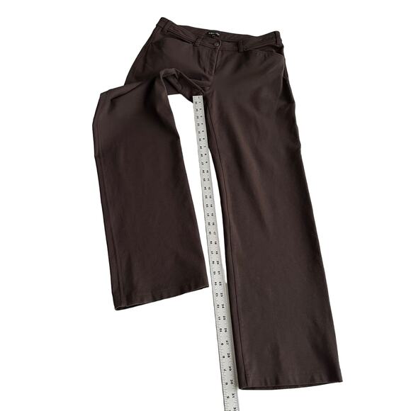 Eileen Fisher Rayon Blend Flat Front Wide Leg Brown Office Workwear Pants S - Picture 6 of 8